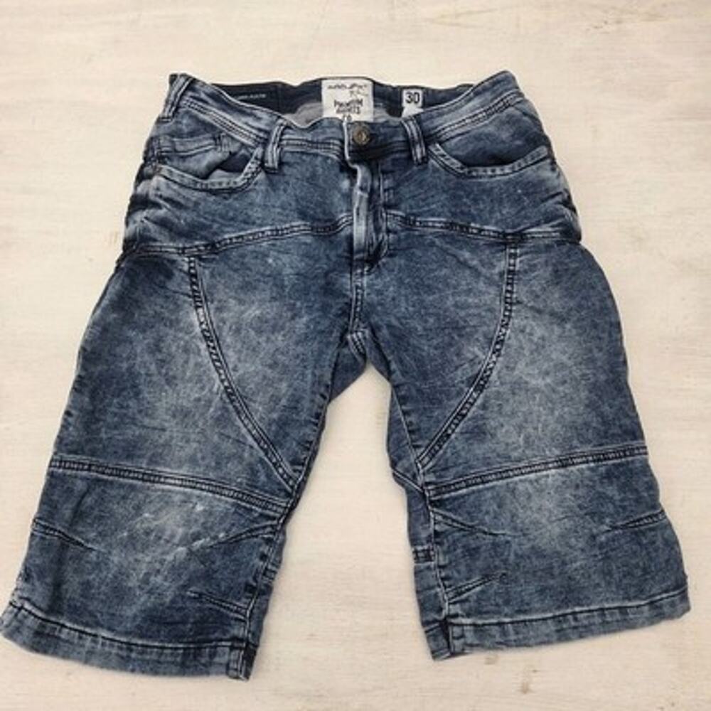 PROJEK Raw Denim Shorts Acid Wash Casual Blue Jean Shorts Size 30